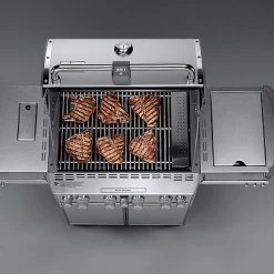 Weber Summit S-470 4-Burner Natural Gas Grill + Side Burner & Rotisserie, 48,800 BTU, Stainless Steel
