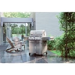 Weber Summit S-470 4-Burner LP Gas Grill + Sear, Side Burner & Rotisserie, 48,800 BTUs, Stainless Steel