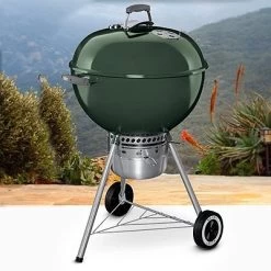 Weber Original Premium Charcoal Kettle Grill, Green, 22 In.