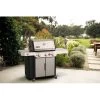 Weber Genesis S-335 3-Burner LP Gas Grill, 39,000 BTUs + Side & Sear Burners, Stainless Steel