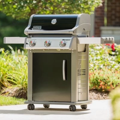 Weber Spirit E-310 Natural Gas Grill, Porcelain Enamel, 32,000 BTUs, Black