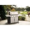 Weber Genesis S-435 3-Burner Natural Gas Grill, 48,000 BTUs + Side & Sear Burners, Stainless Steel