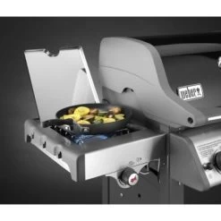 Weber Spirit E-330 LP Gas Grill With Side Burner, Sear Station, Porcelain Enamel, 32,000 BTUs, Black
