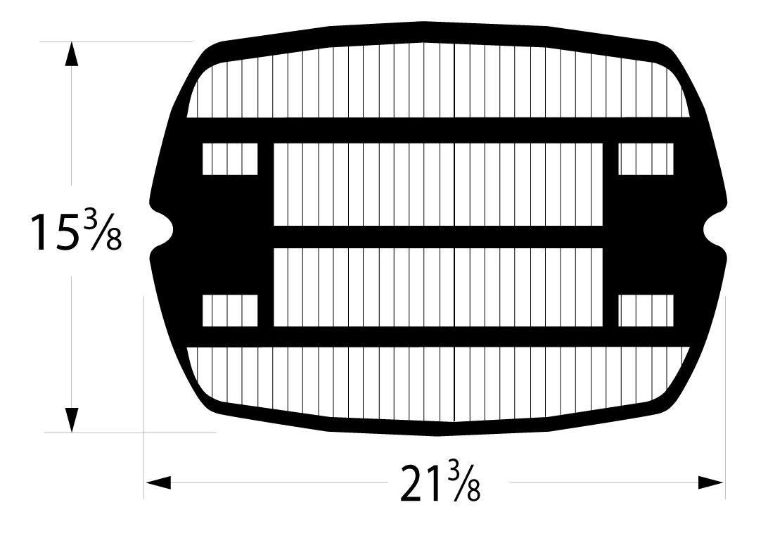 15 3/8 X 21 3/8, Weber Q220 Cast Iron Cooking Grid - 63821 - Image 2