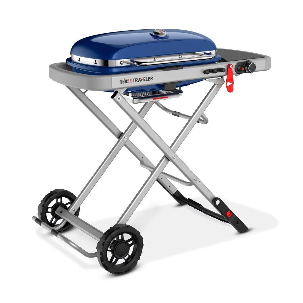 Weber Weber Traveler Portable Gas Grill - Deep Ocean Blue - Image 3