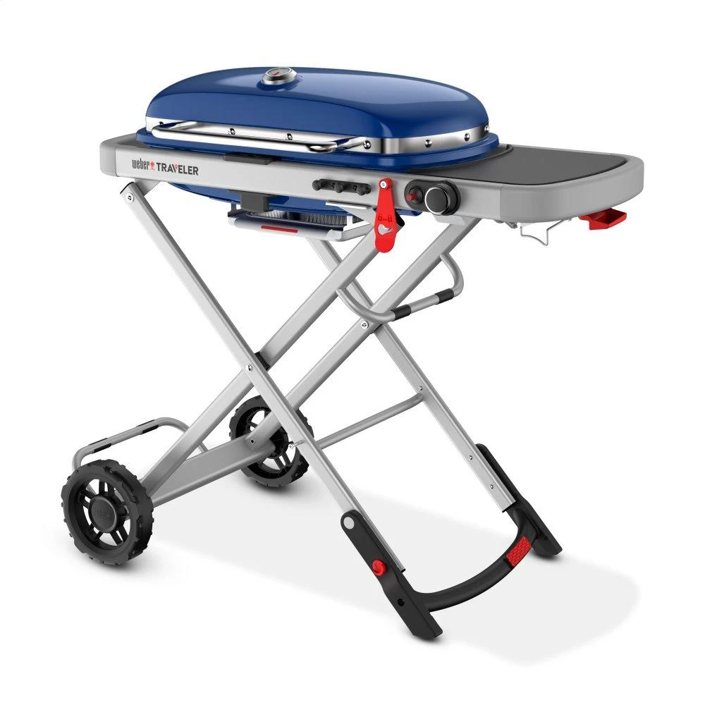 Weber Weber Traveler Portable Gas Grill - Deep Ocean Blue - Image 2